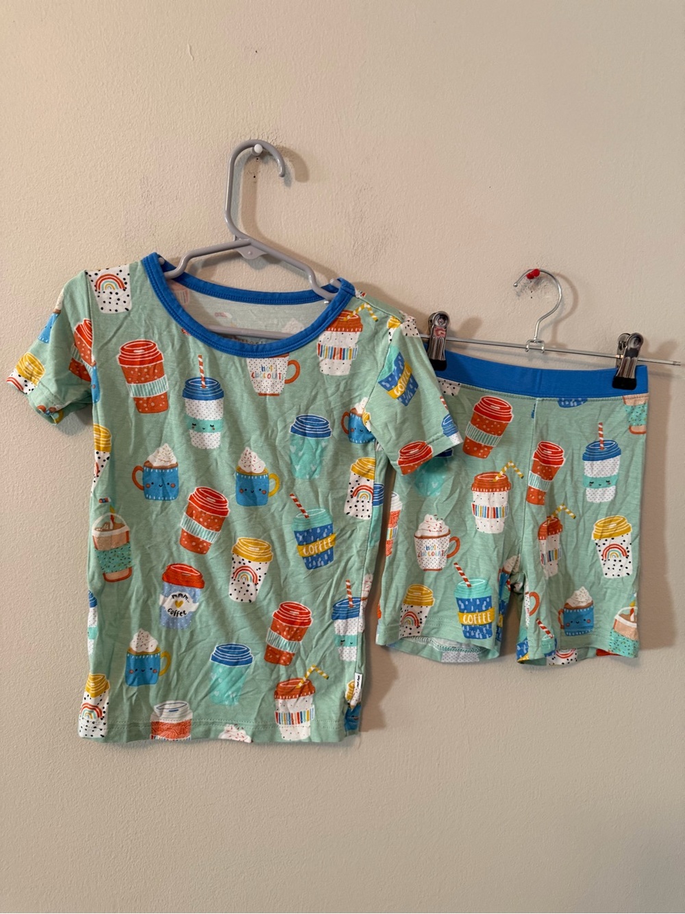 Little Sleepies Mint Green Coffee Cup Pajama Set